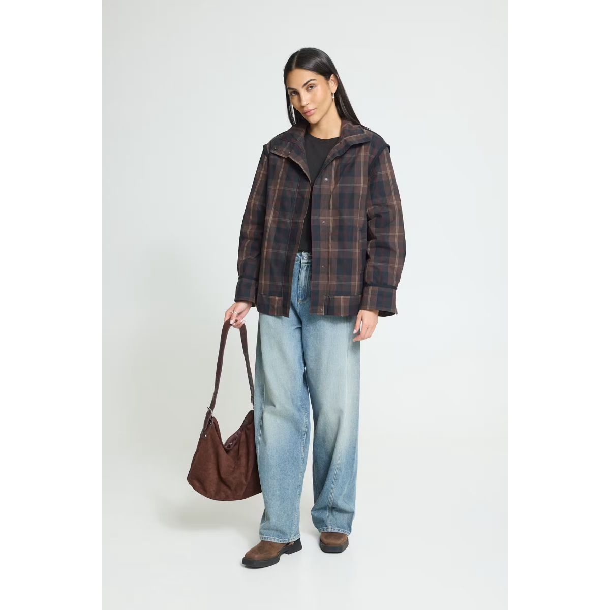 Toronto Cotton Jacket — Navy Plaid - Public Mercantile