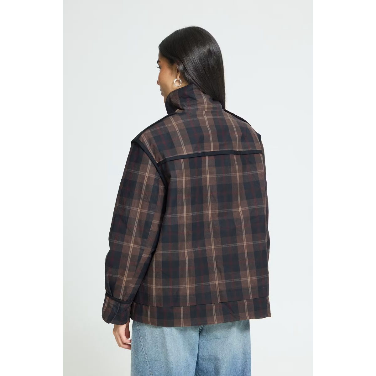 Toronto Cotton Jacket — Navy Plaid - Public Mercantile