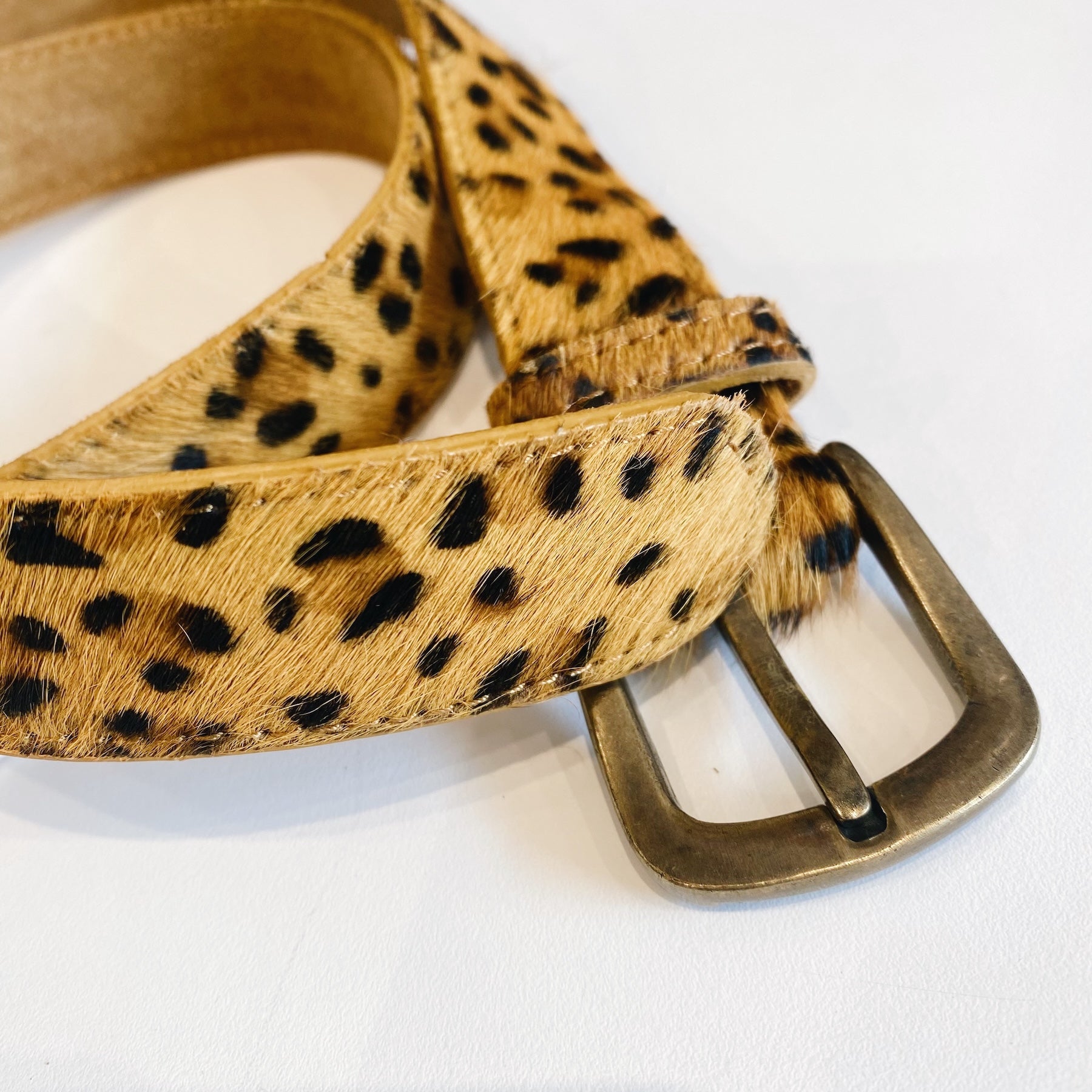 Leather Horsehide Belt — Leopard