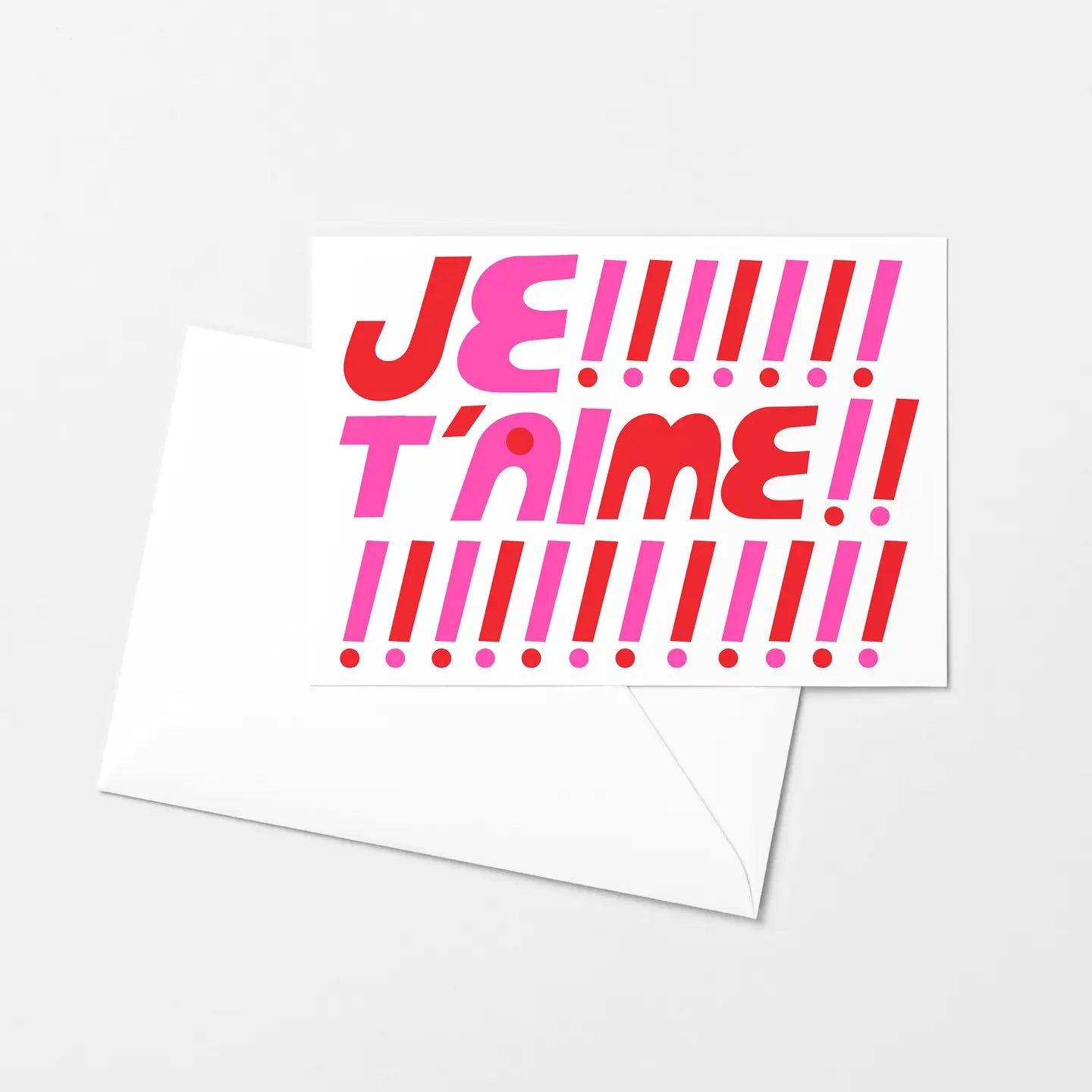 Je t'aime Love Risograph Card