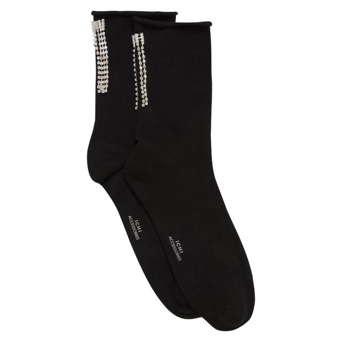 Jilly Sequin Holiday Socks - Black - Public Mercantile