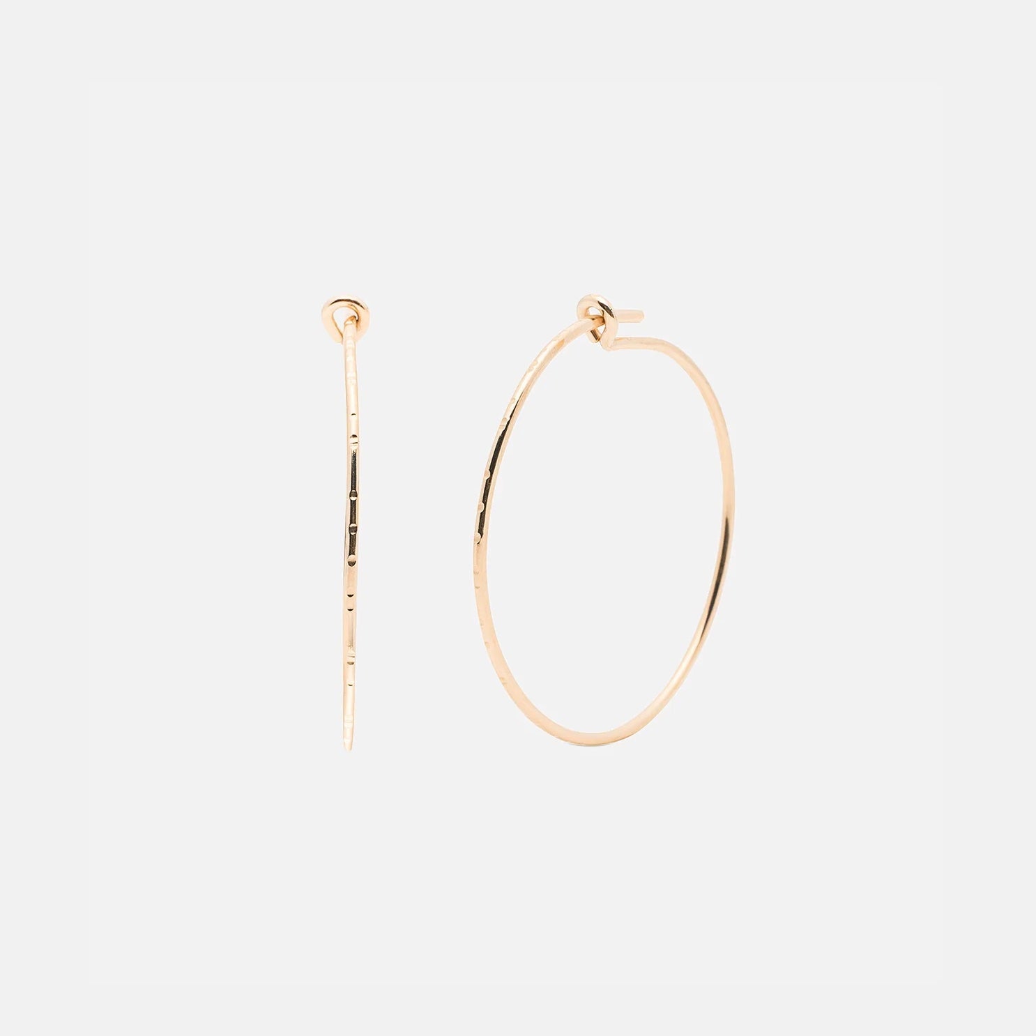 Kara Yoo Pull-Me-Through Medium Hoops - Gold - Public Mercantile