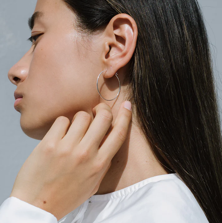 Kara Yoo Pull-Me-Through Small Hoops - Silver - Public Mercantile