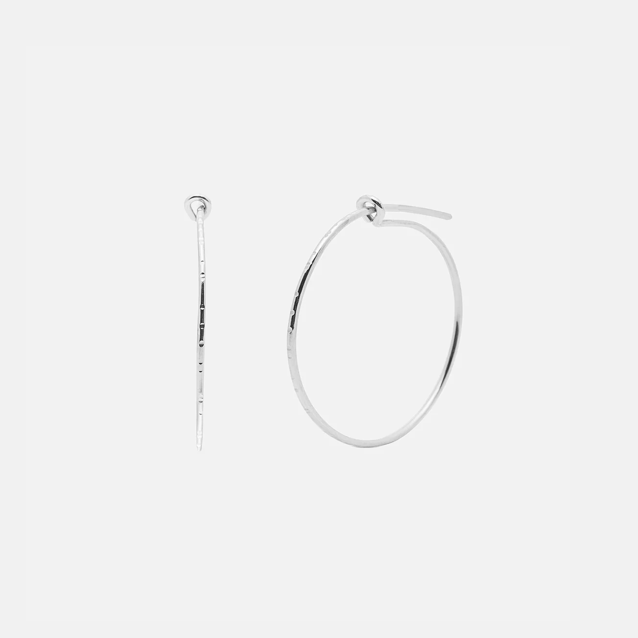 Kara Yoo Pull-Me-Through Small Hoops - Silver - Public Mercantile