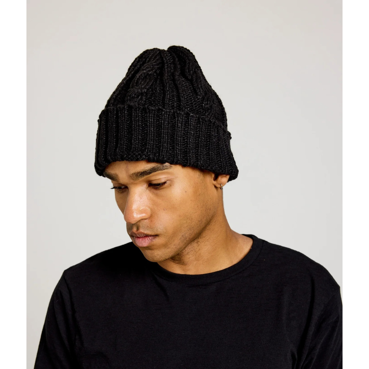 Known Supply Cable Knit Toque - Black - Public Mercantile