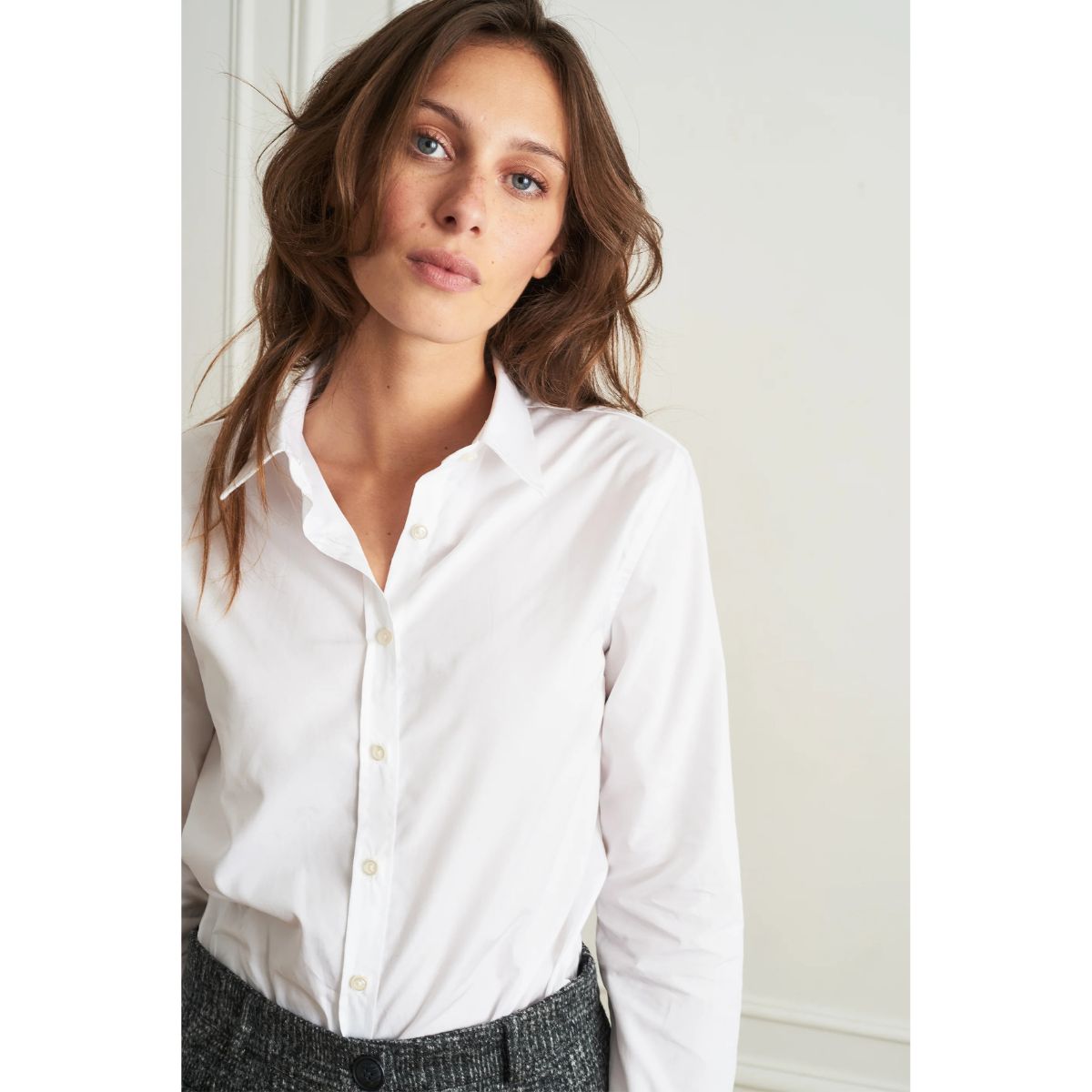 Camilia Cotton Shirt â White