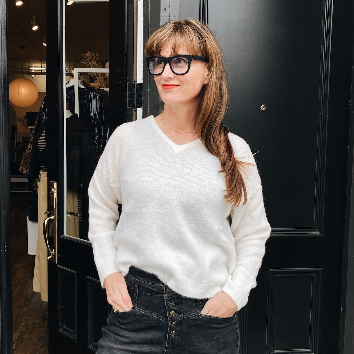 Melodie Alpaca Sweater â Vanilla