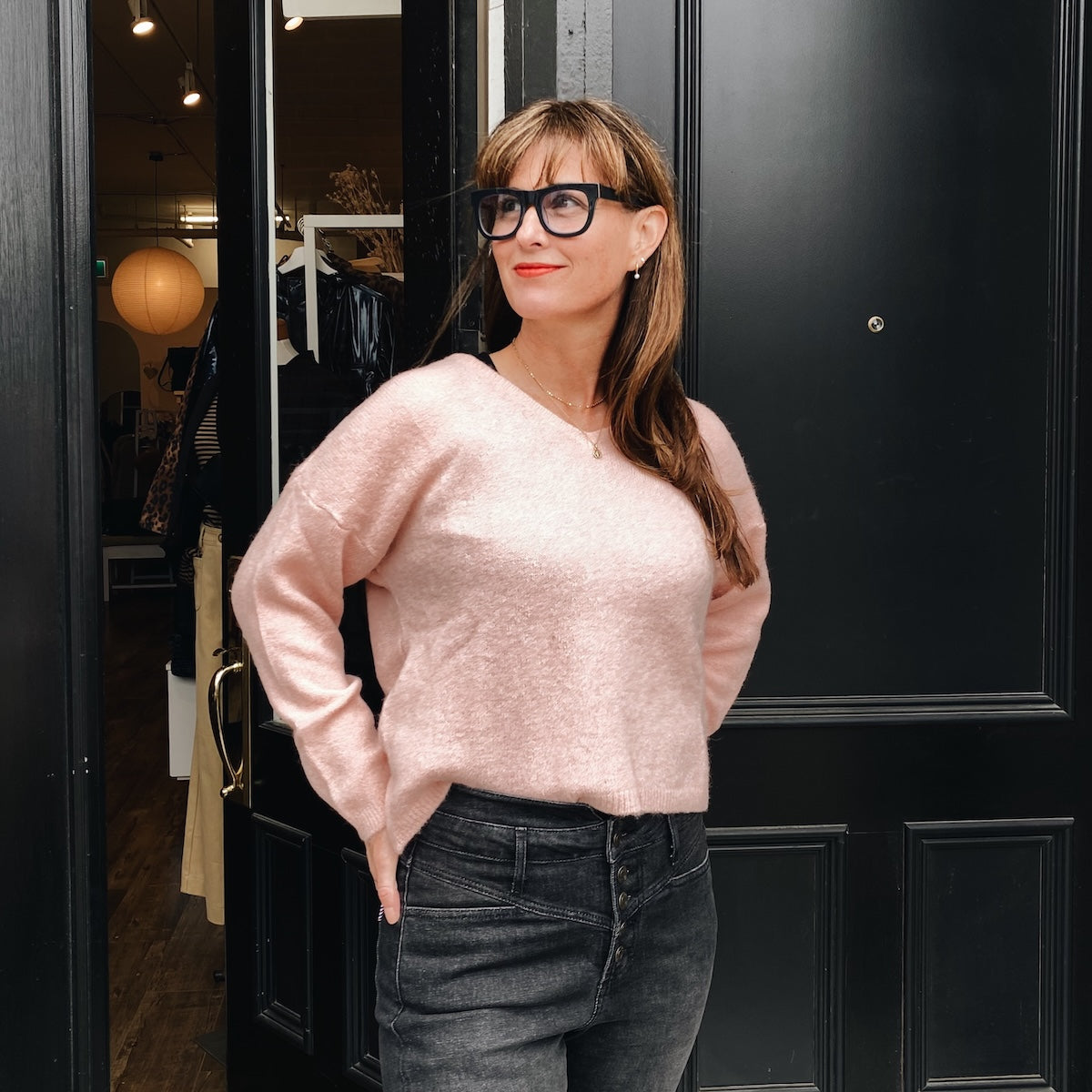 Melodie Alpaca Sweater â Dusty Rose