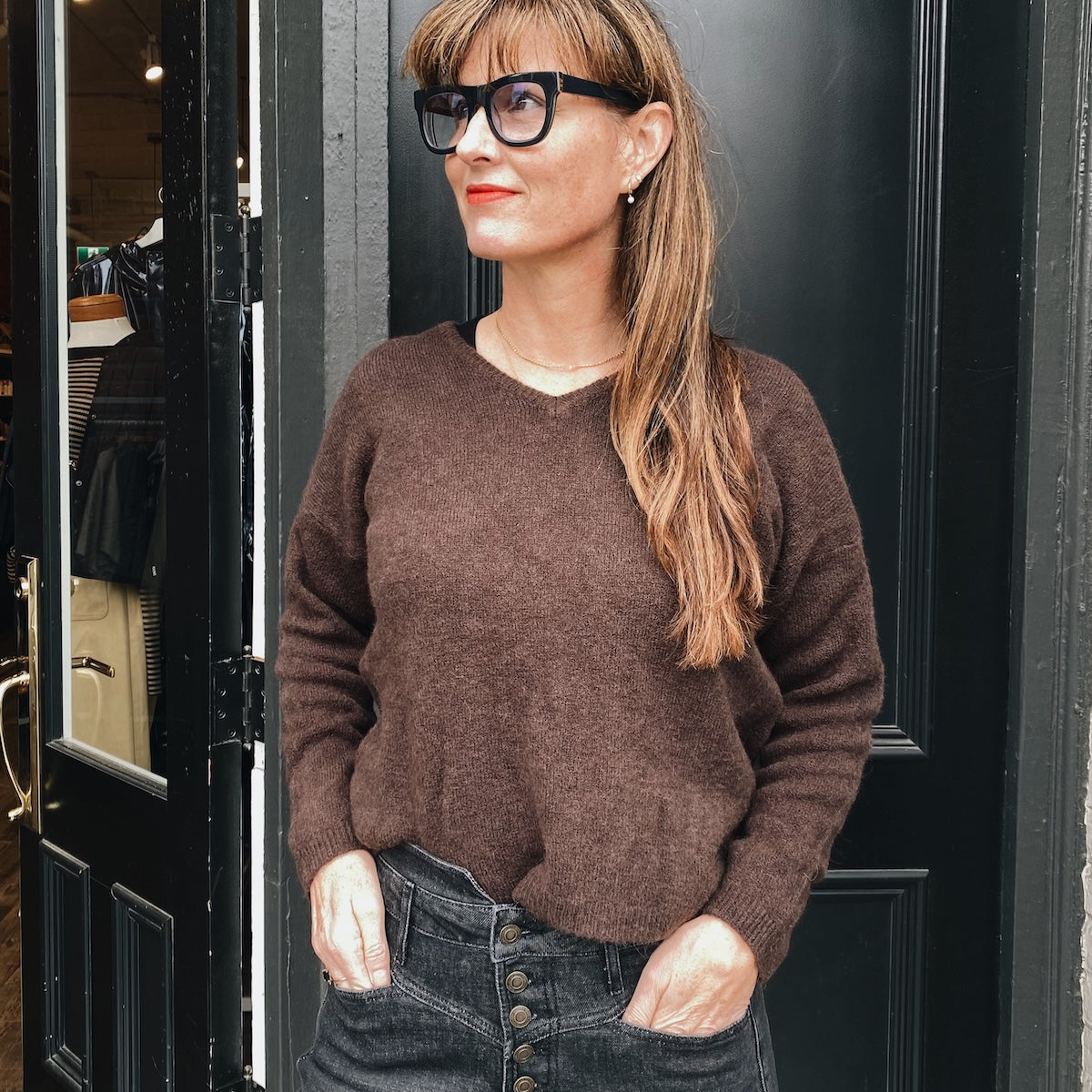 Melodie Alpaca Sweater â Chocolate