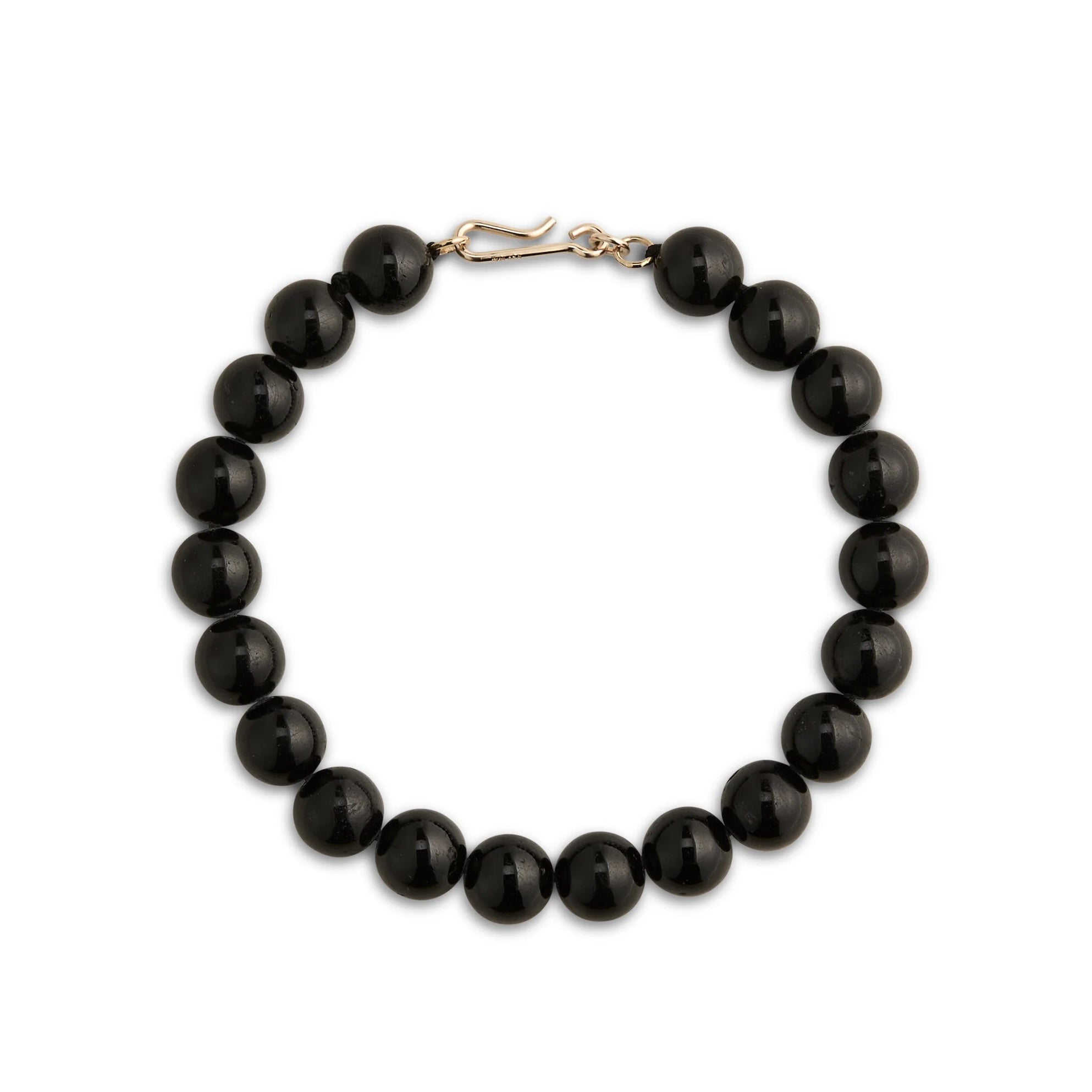 Bracelet Grande Boule Tourmaline Noire — Lisbeth