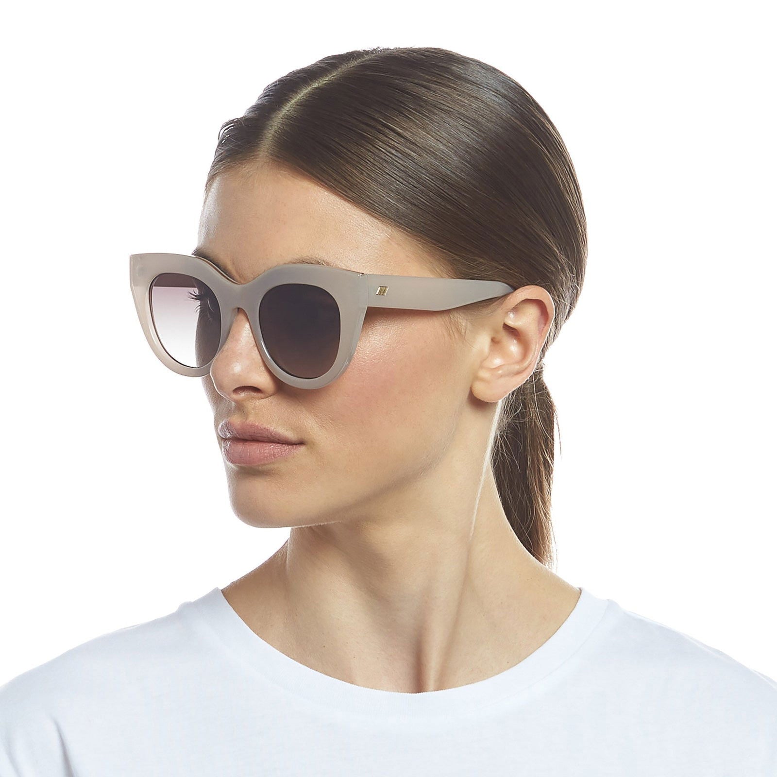 Le Specs Air Heart Sunglasses | Oatmeal - Public Mercantile