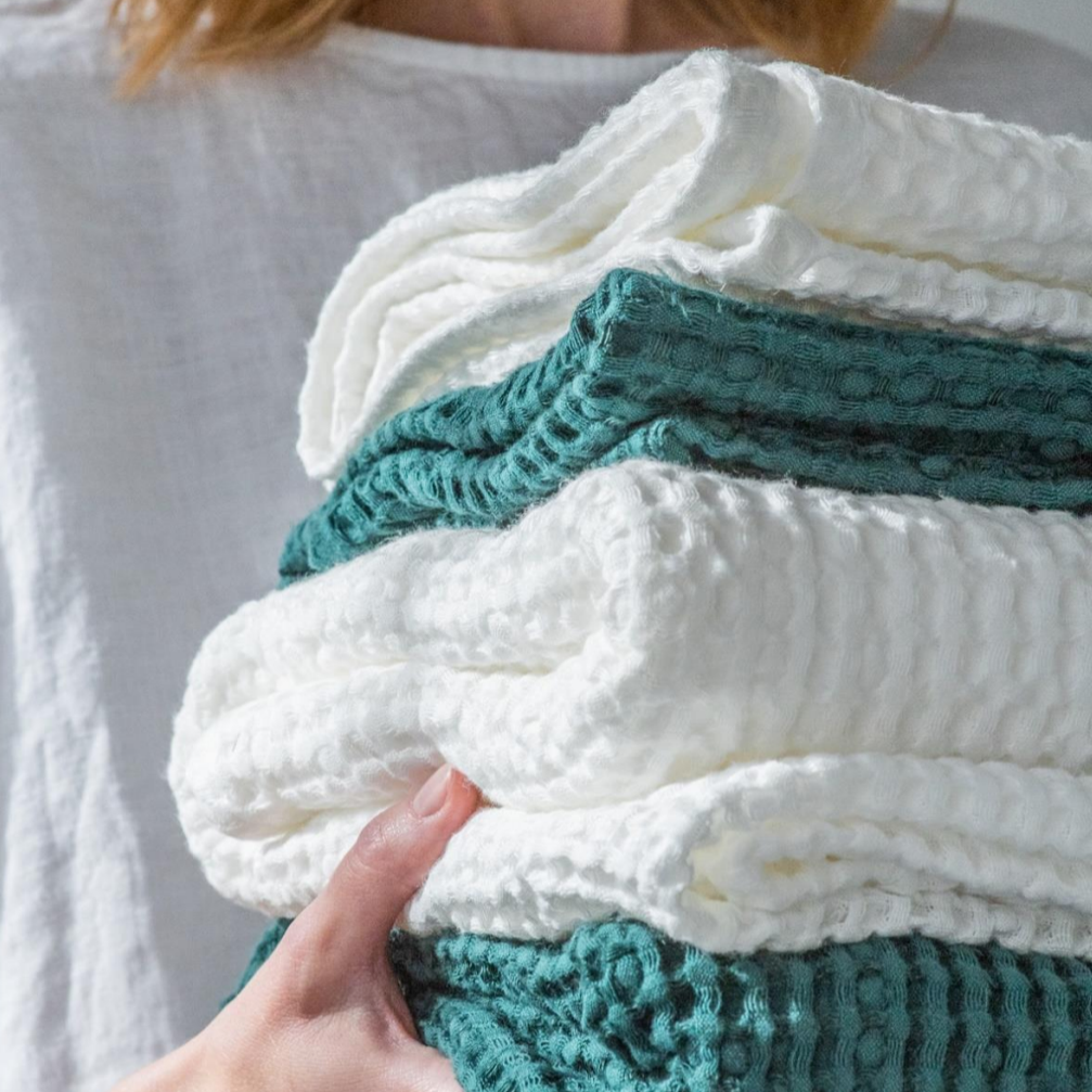 Linen/Cotton Waffle Towel - Hand - Public Mercantile