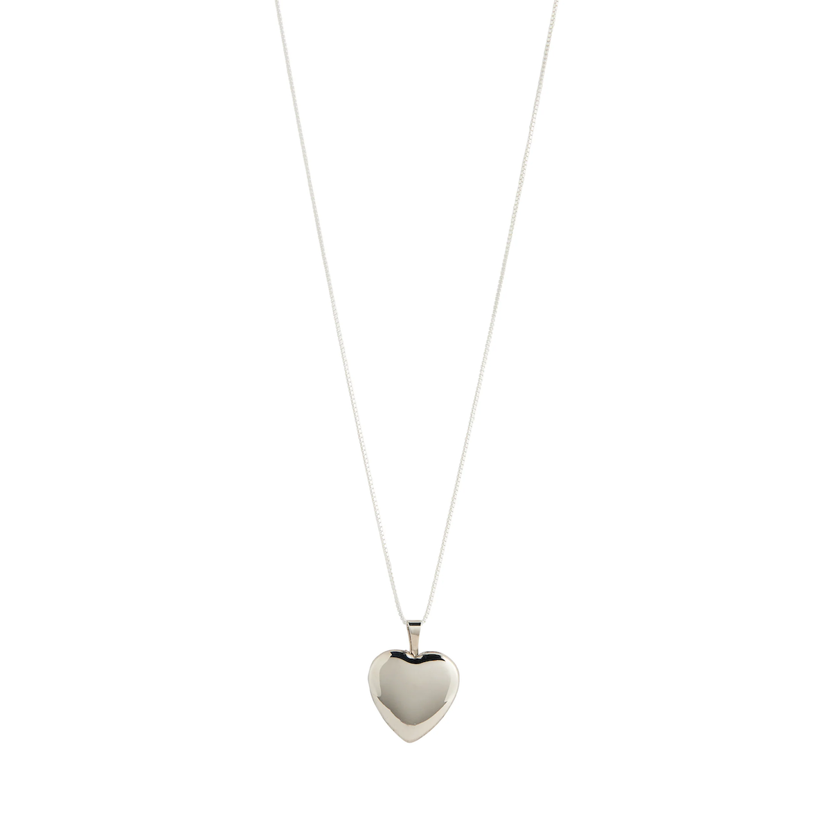 Lisbeth Classic Heart Locket Necklace - Silver - Public Mercantile