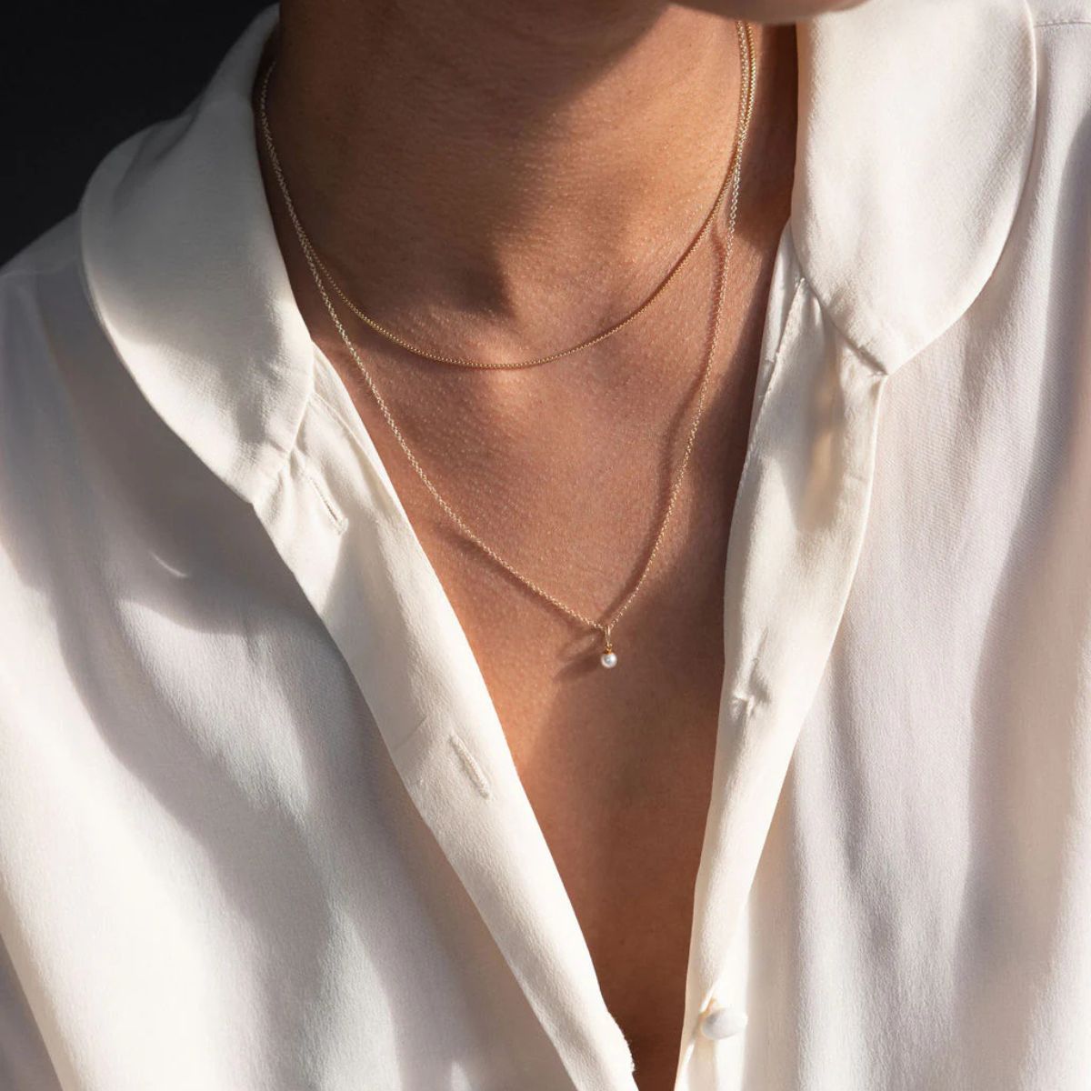 Liv Crystal Pearl Necklace — Lisbeth