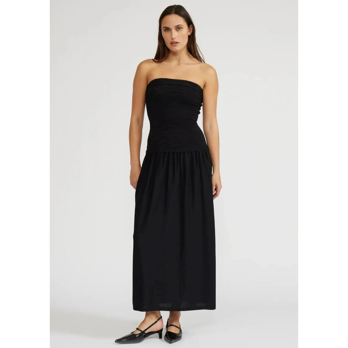 Lucy Paris Marion Strapless Dress — Black