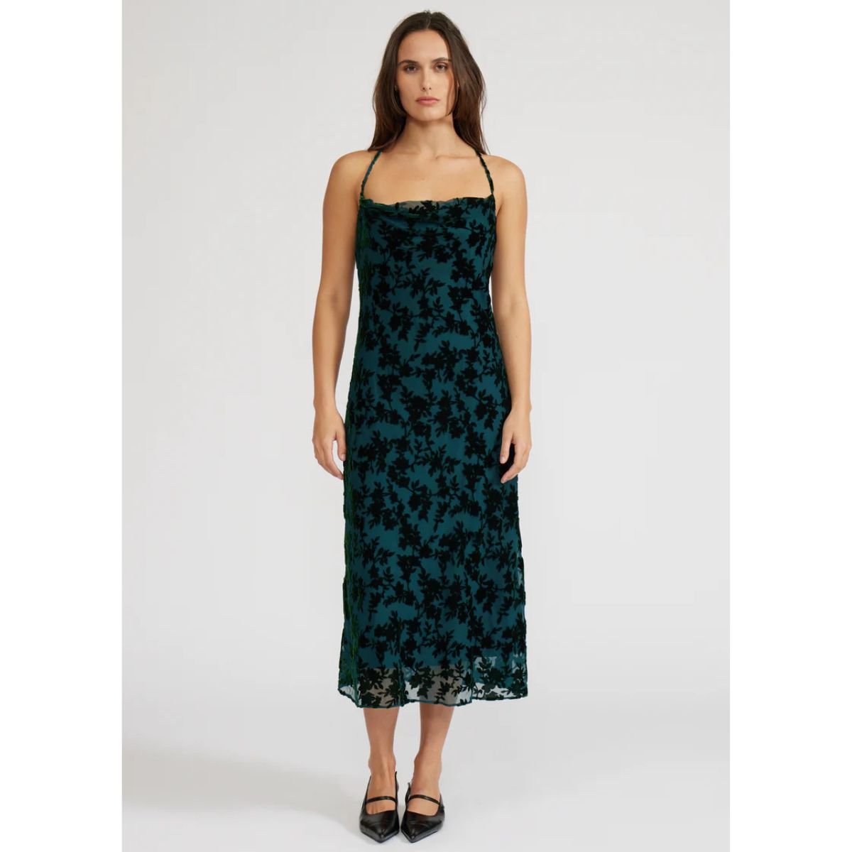 Lucy Paris Wisteria Maxi Dress — Teal