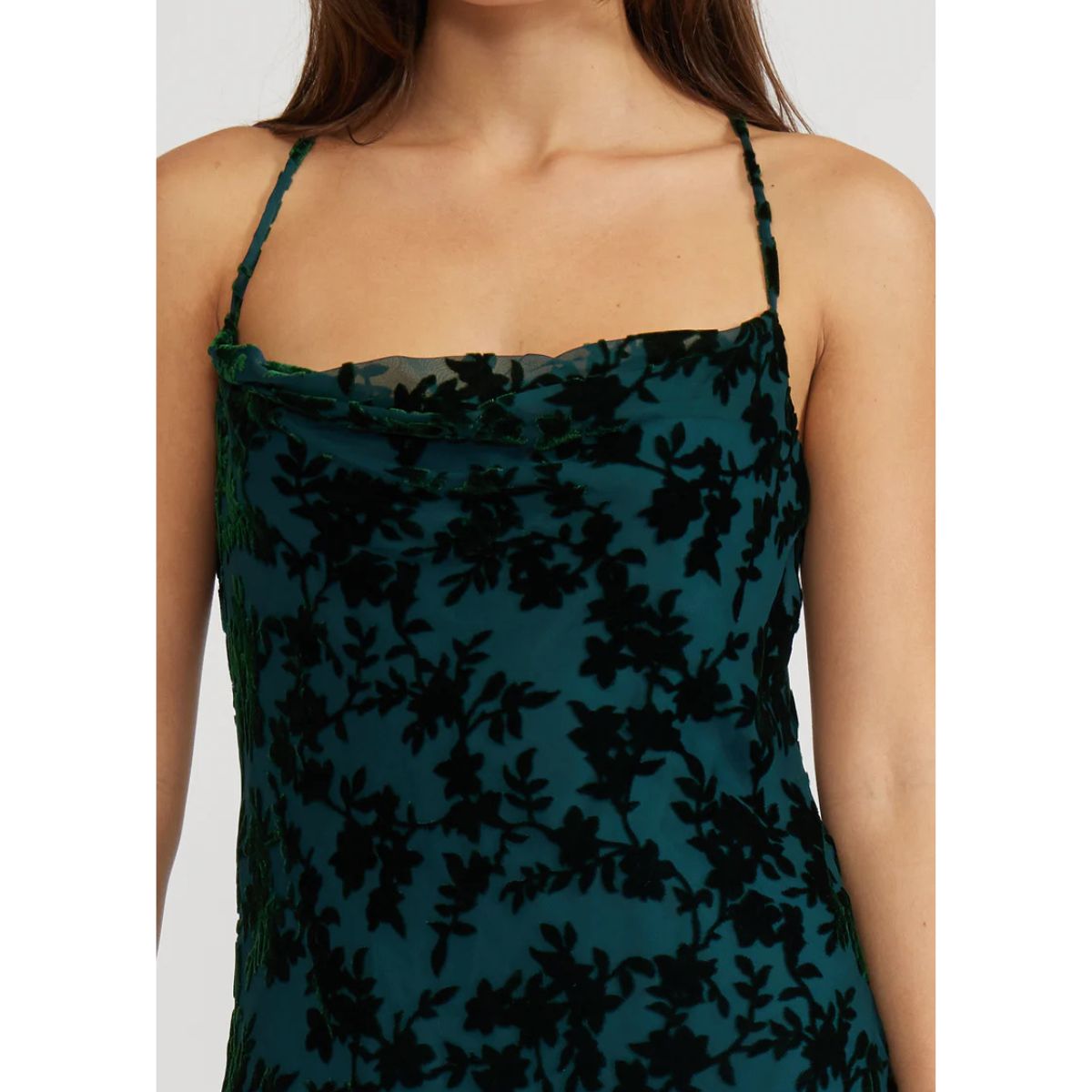 Lucy Paris Wisteria Maxi Dress — Teal
