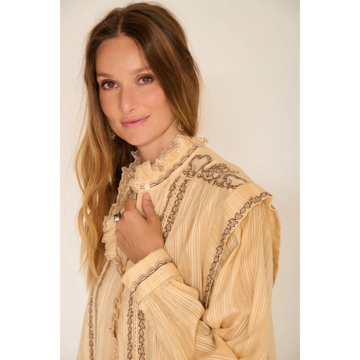 Camelita Blouse — Beige
