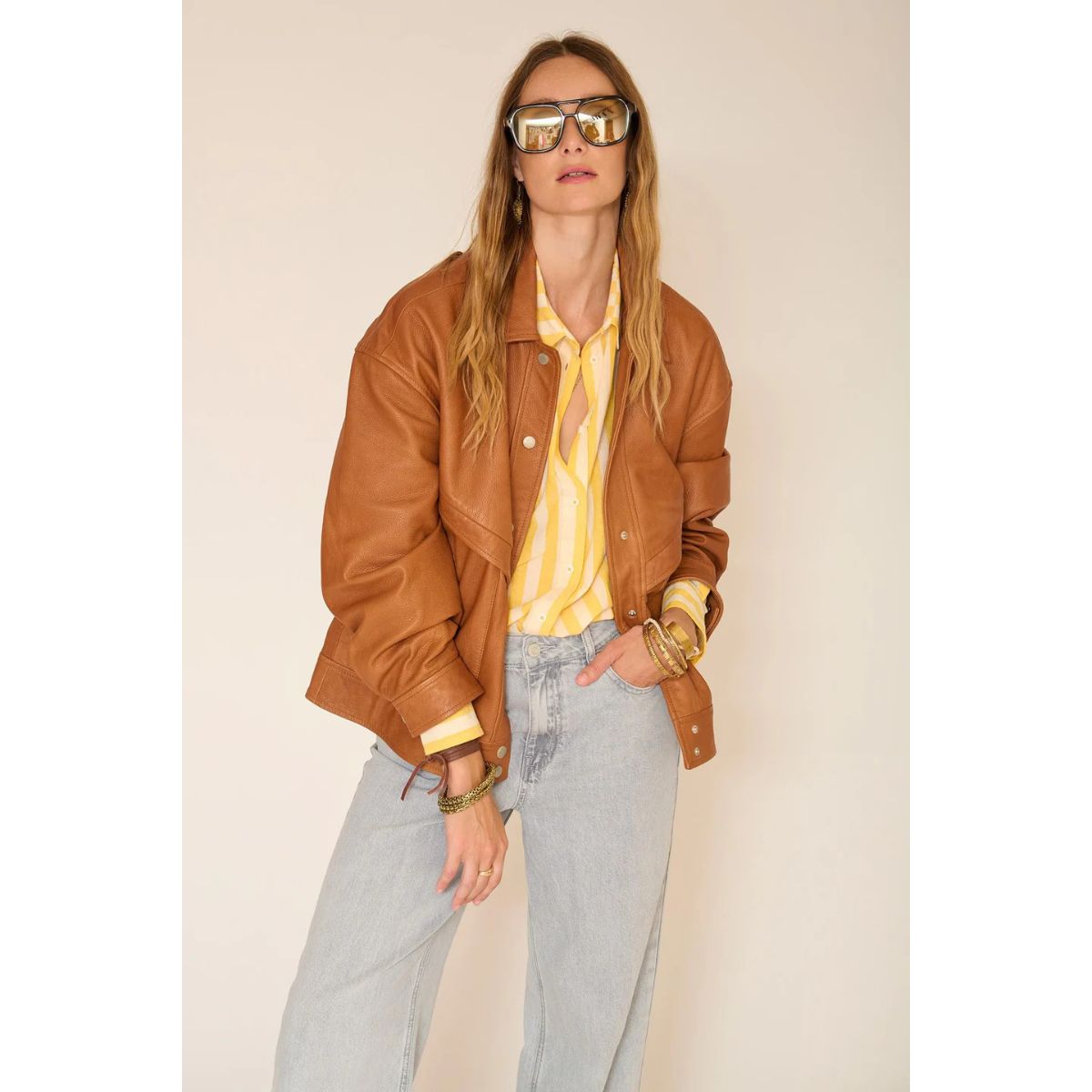 Curtis Cotton Striped Blouse — Yellow Sun - Public Mercantile