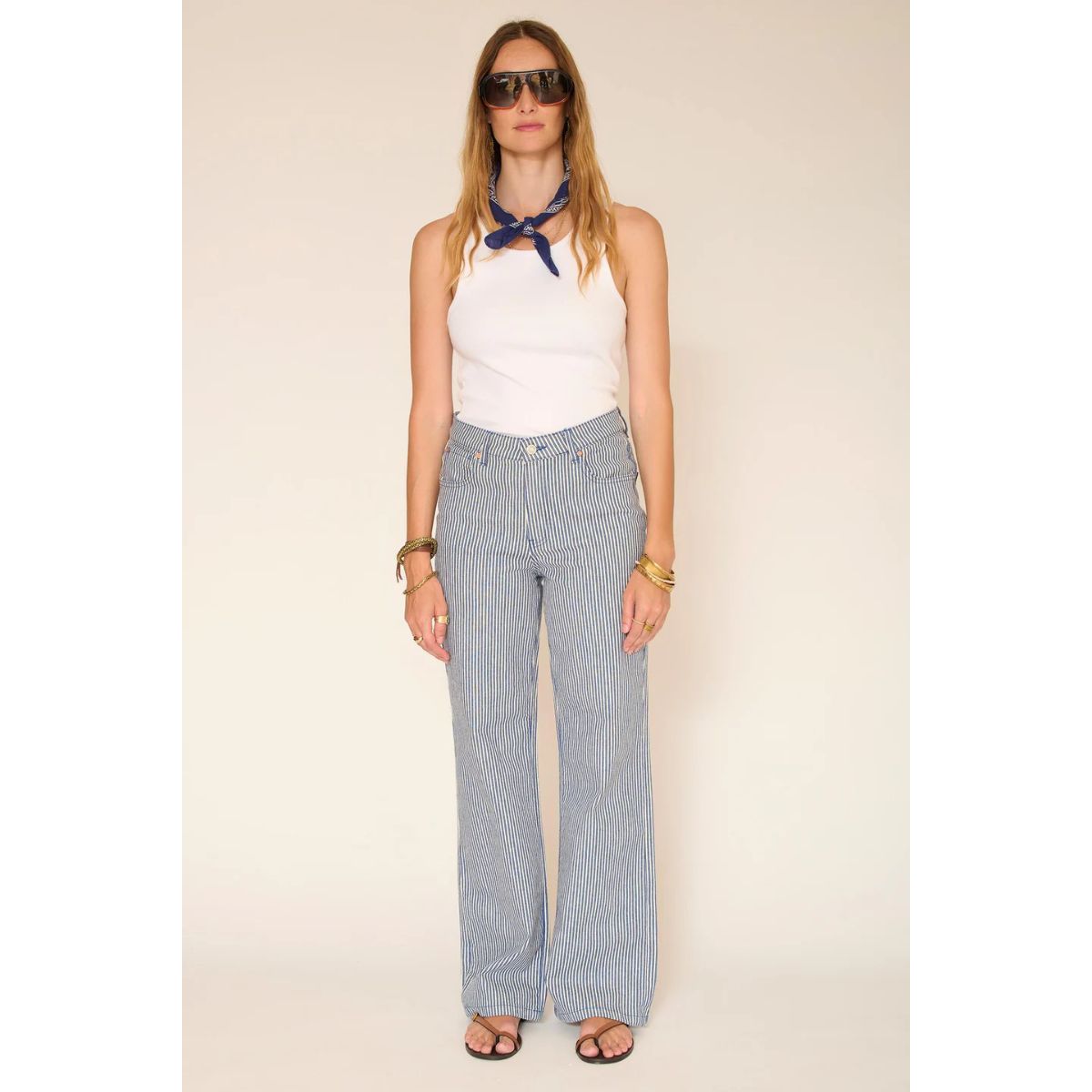 Jagger Portofino Stripe Jean — Blue - Public Mercantile