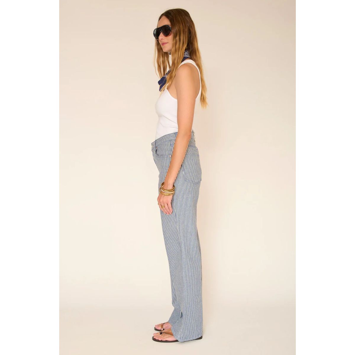 Jagger Portofino Stripe Jean — Blue - Public Mercantile