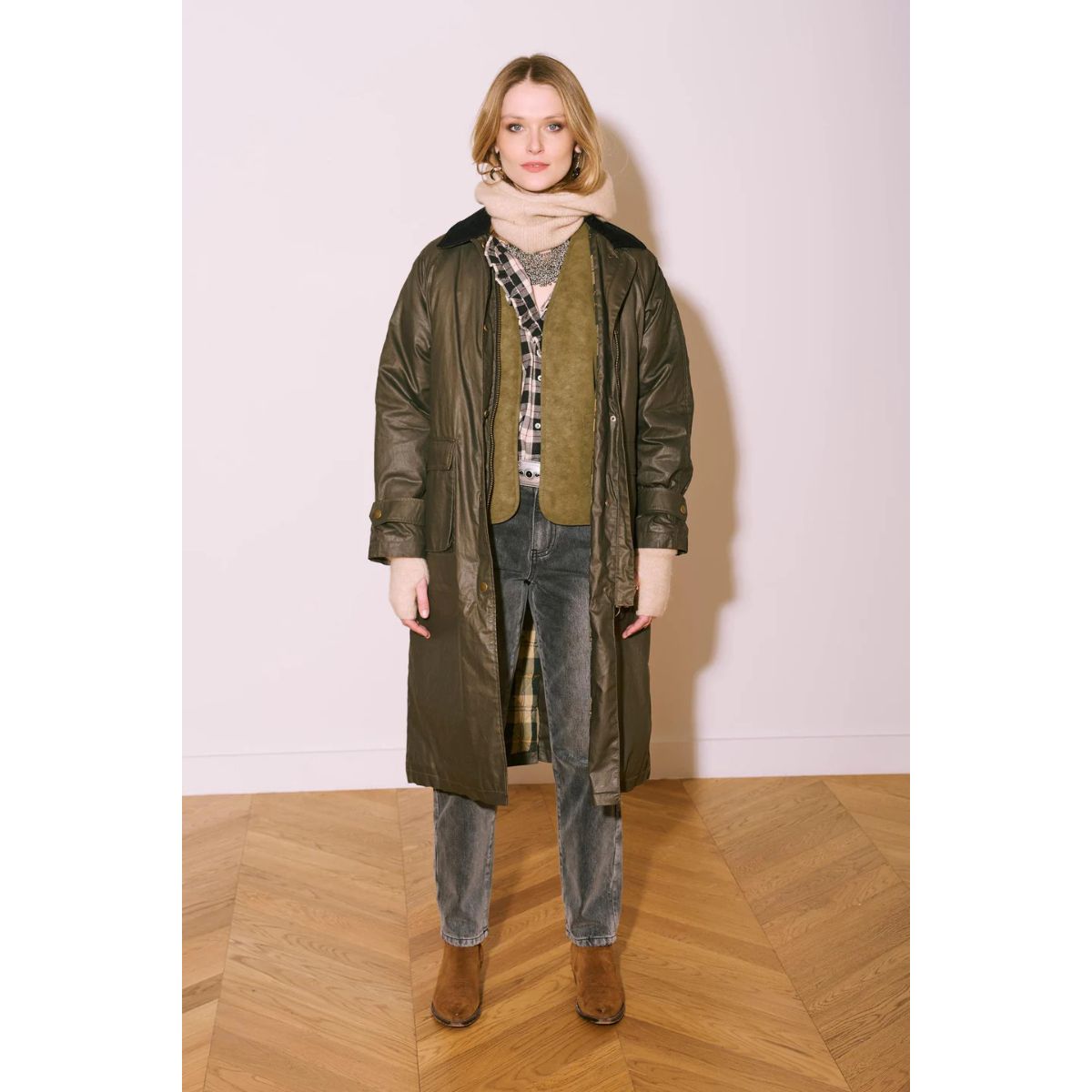 Magnus Long Coat — Khaki