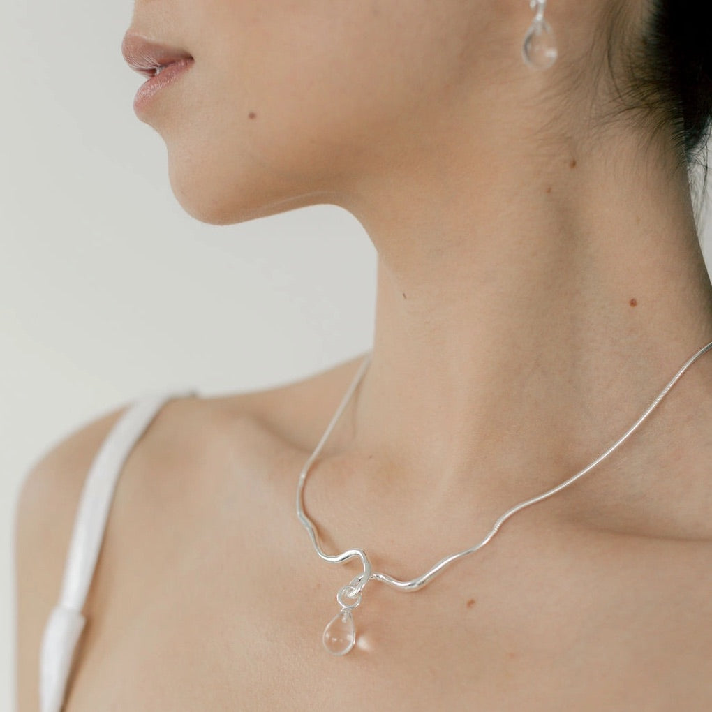 Maeva Necklace + Ice Drop Charm Gold - Kara Yoo