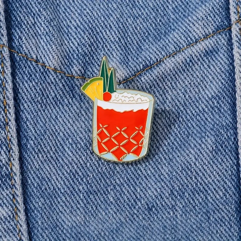 Mai Tai Cocktail Enamel Pin