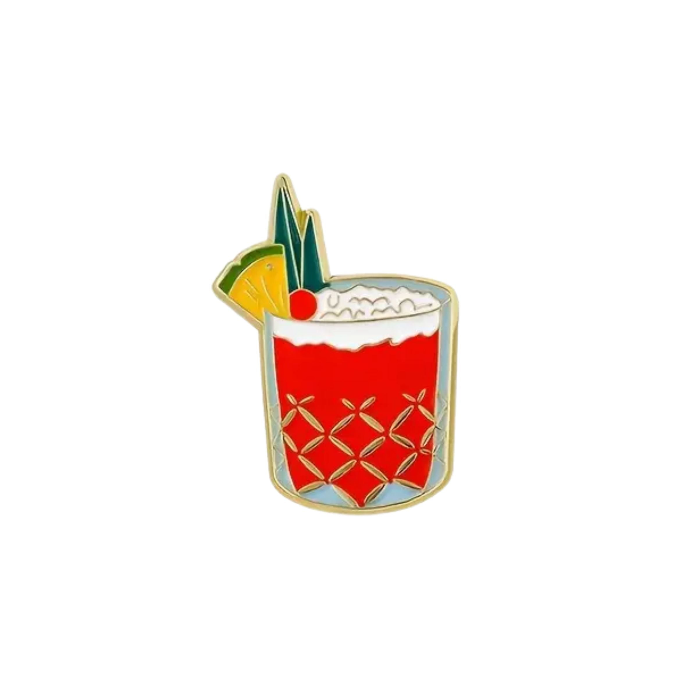Mai Tai Cocktail Enamel Pin