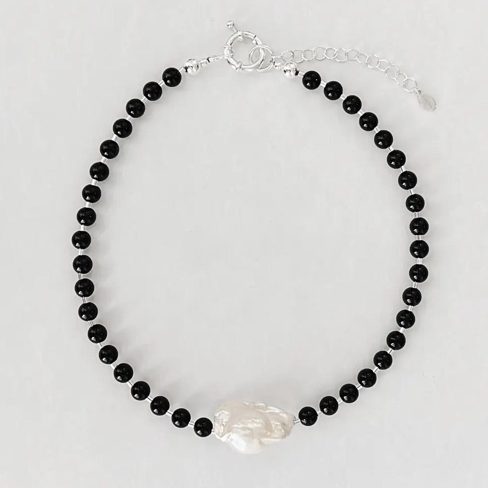 Mila Ii Black Onyx Necklace with Fireball Pearl - Kara Yoo