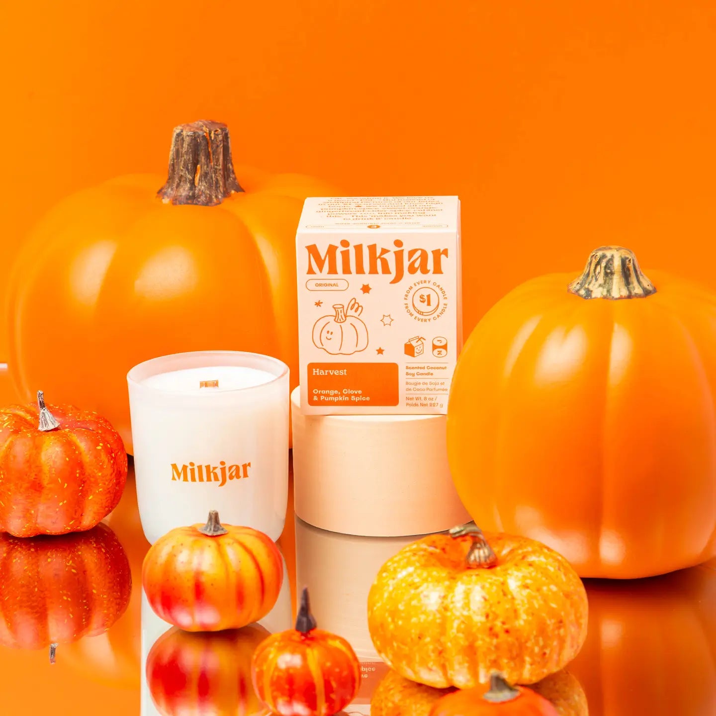 Harvest | Orange, Clove & Pumpkin Spice Candle — Milk Jar