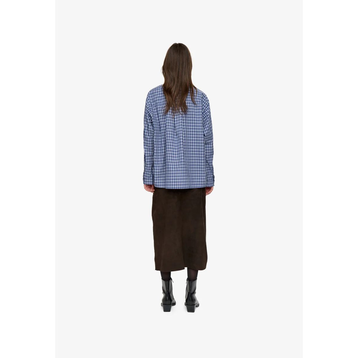 Minimum Harper Checked Shirt — Insignia Blue - Public Mercantile