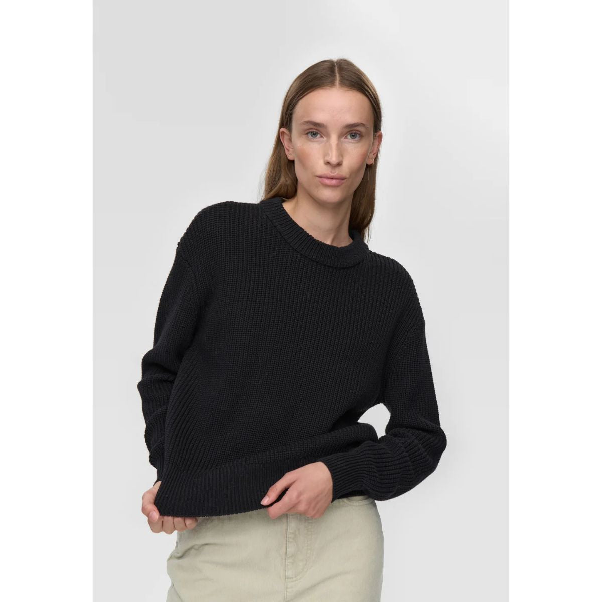 Minimum Mikayla Organic Cotton Jumper — Black - Public Mercantile