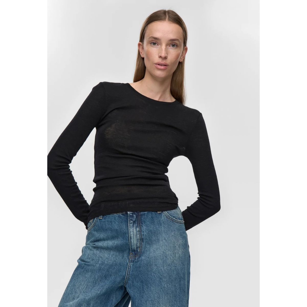 Minimum Natasha Merino Wool Jumper â Black
