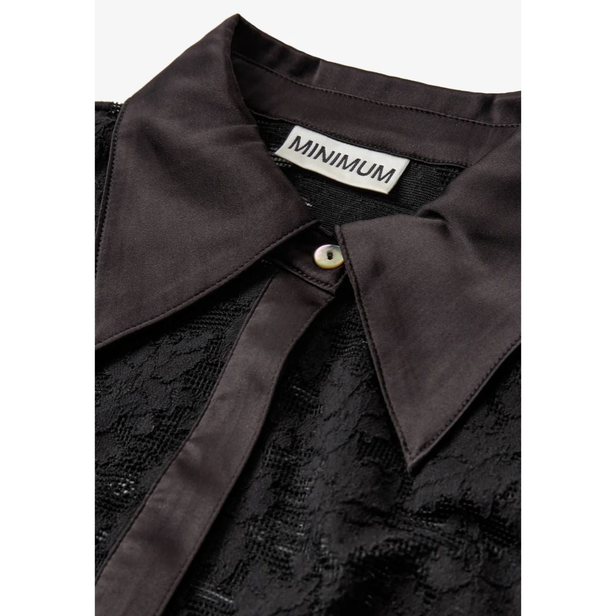Minimum Griy Lace Shirt — Black - Public Mercantile