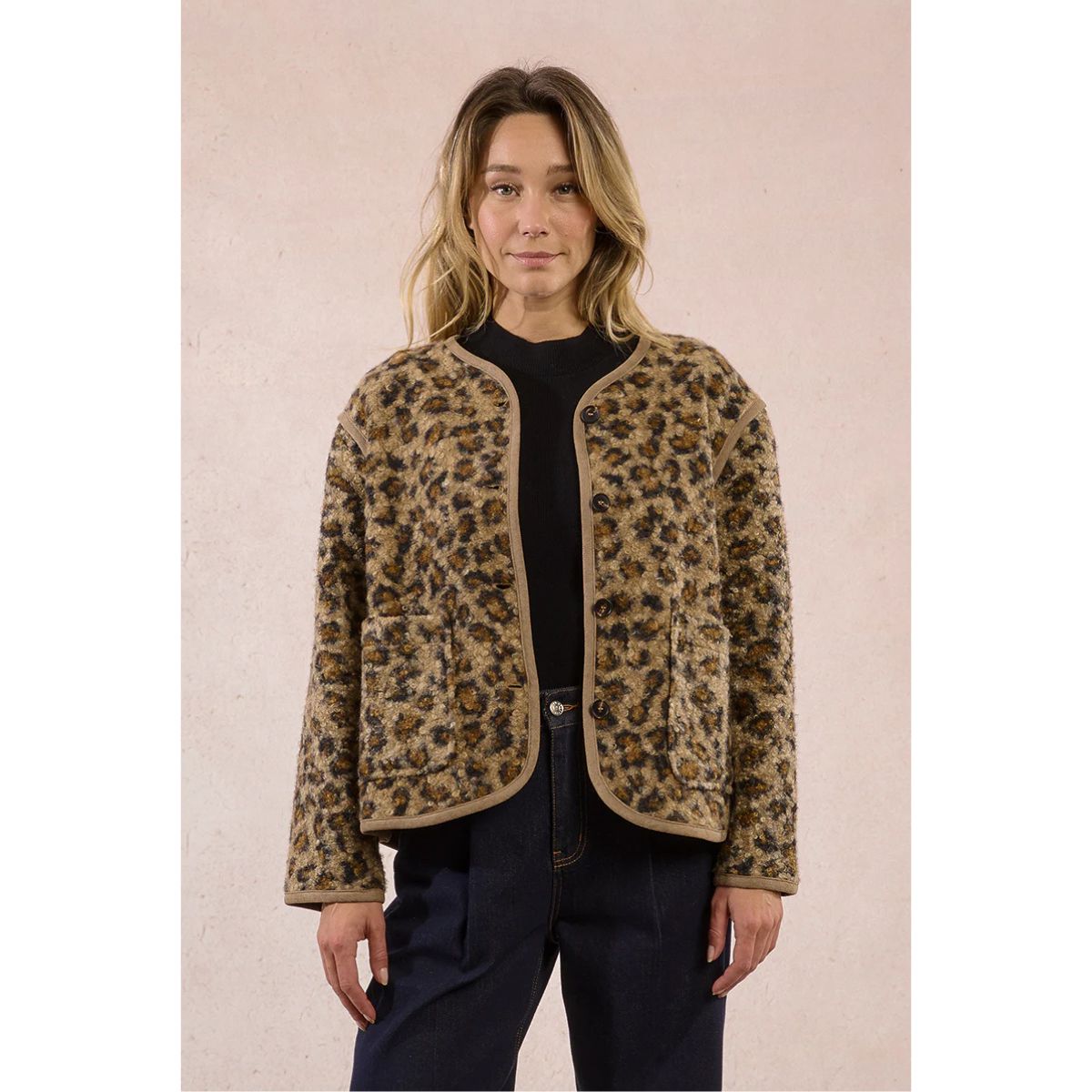 Fleece Leopard Jacket