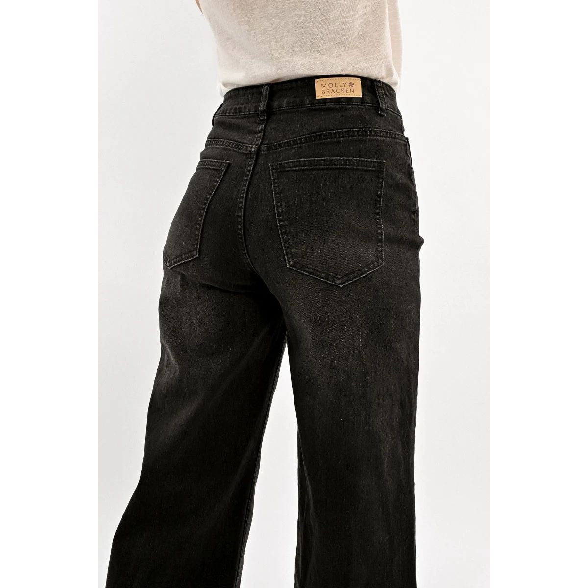 High-Waisted Jeans — Black - Public Mercantile