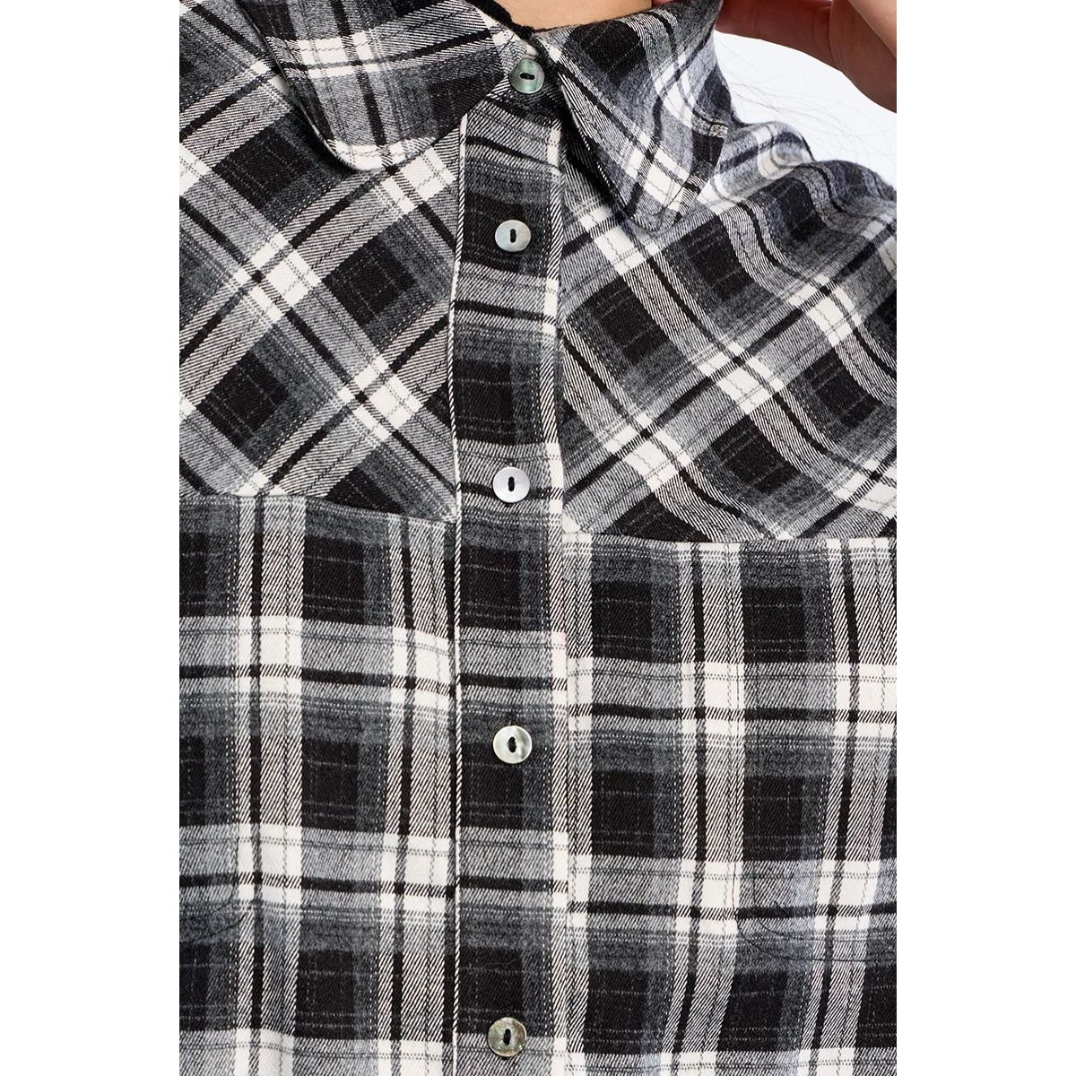 Oversized Plaid Shirt — Black - Public Mercantile