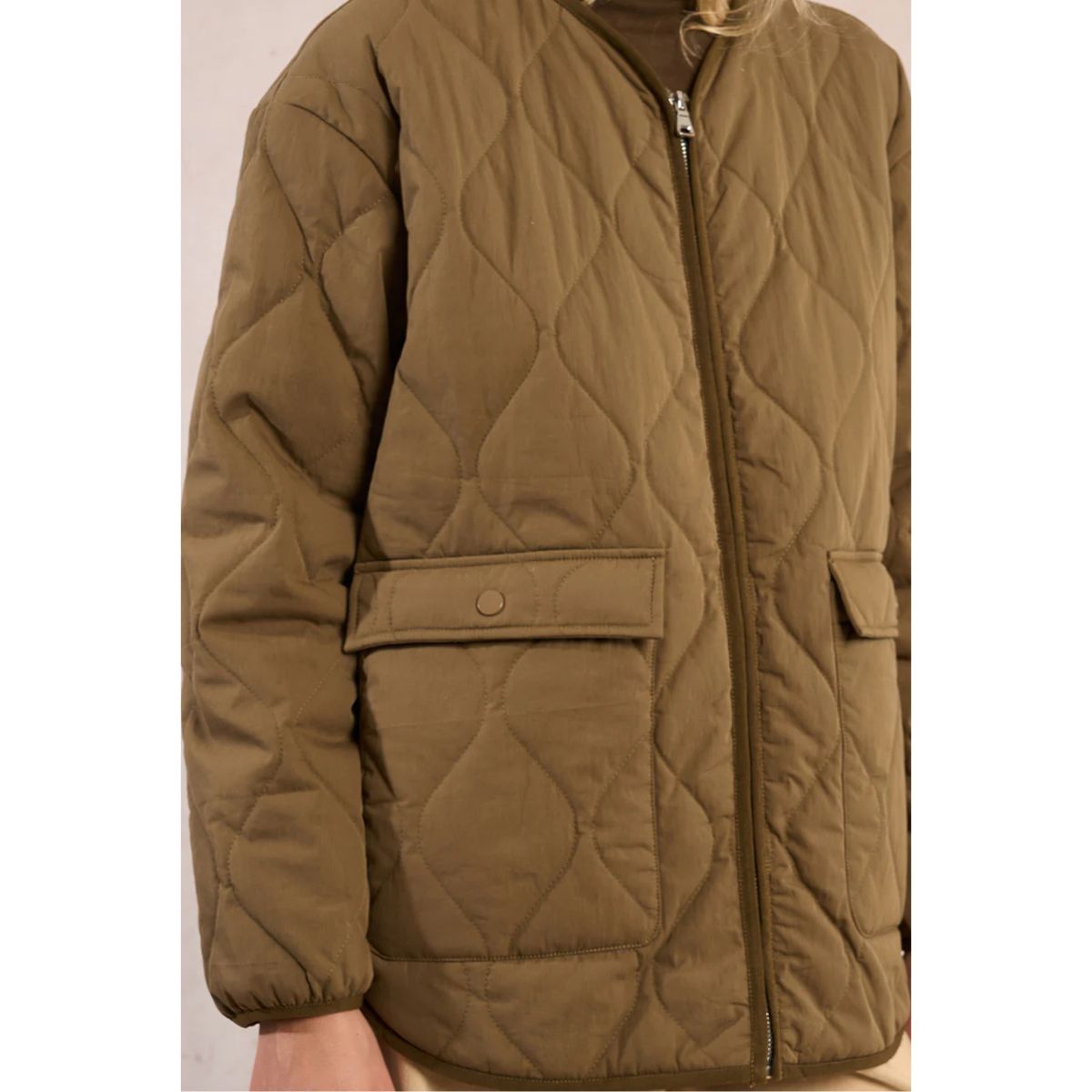 Quilted Jacket — Khaki