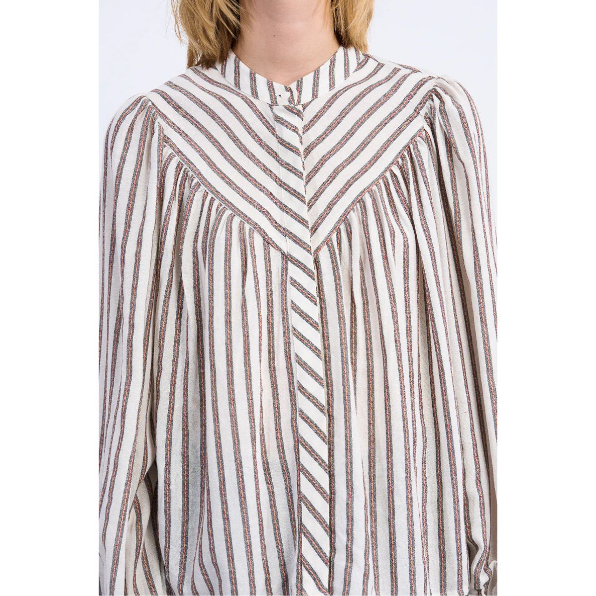 Striped Cotton Shirt — Ecru