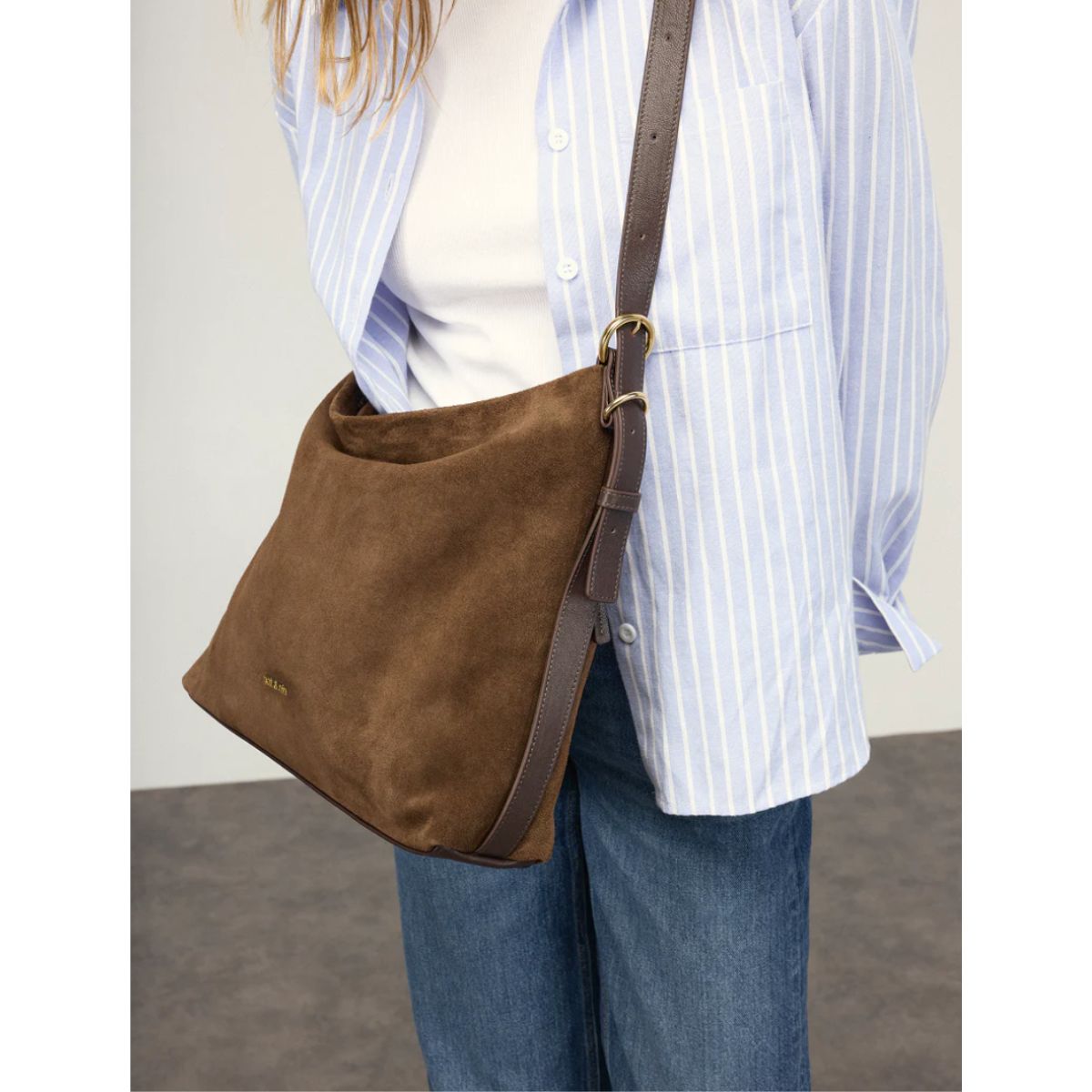 Moreen Suede Handbag — Ébène