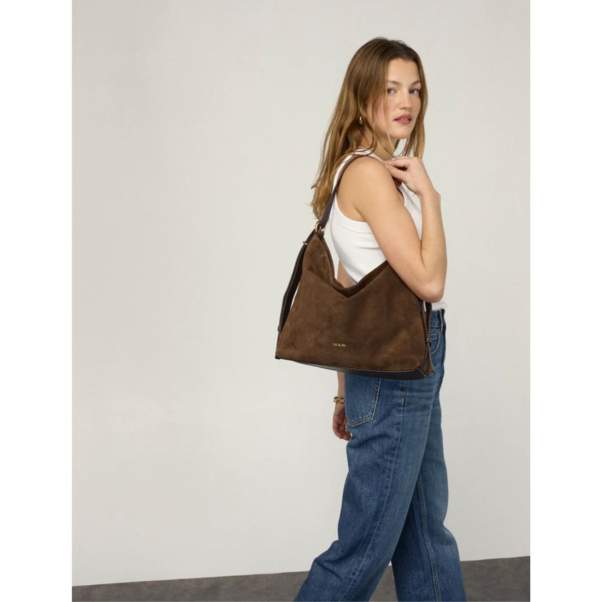 Moreen Suede Handbag — Ébène