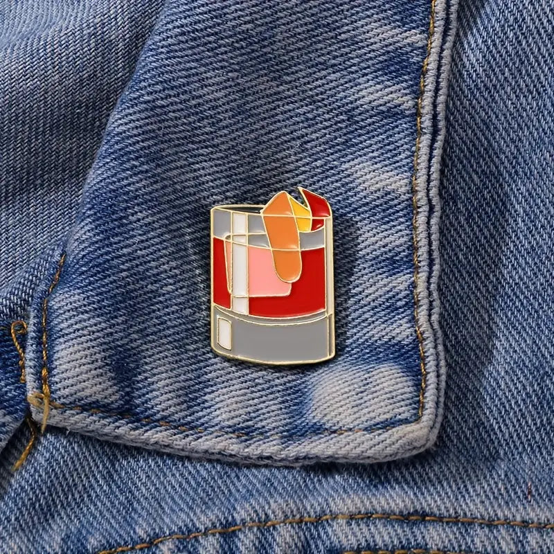Negroni Cocktail Enamel Pin