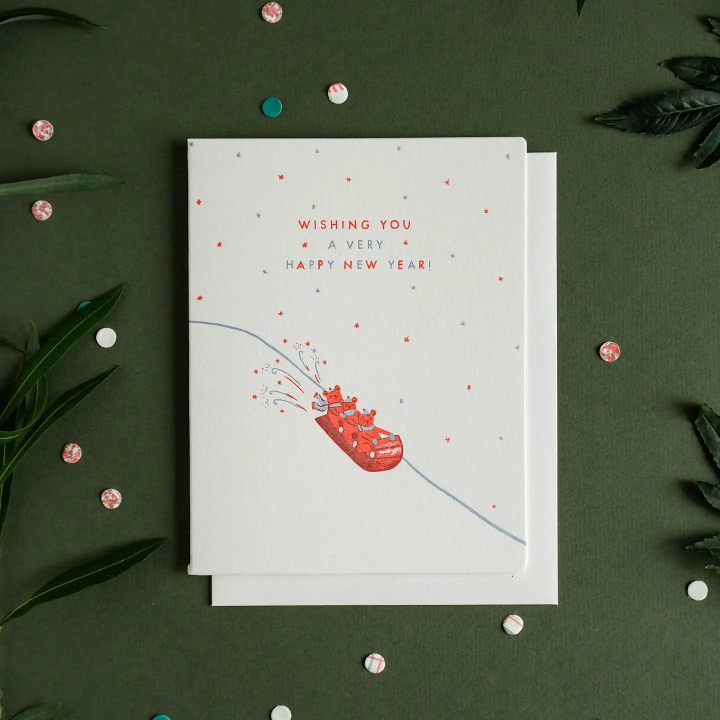 Carte typographique d'anniversaire Champignons