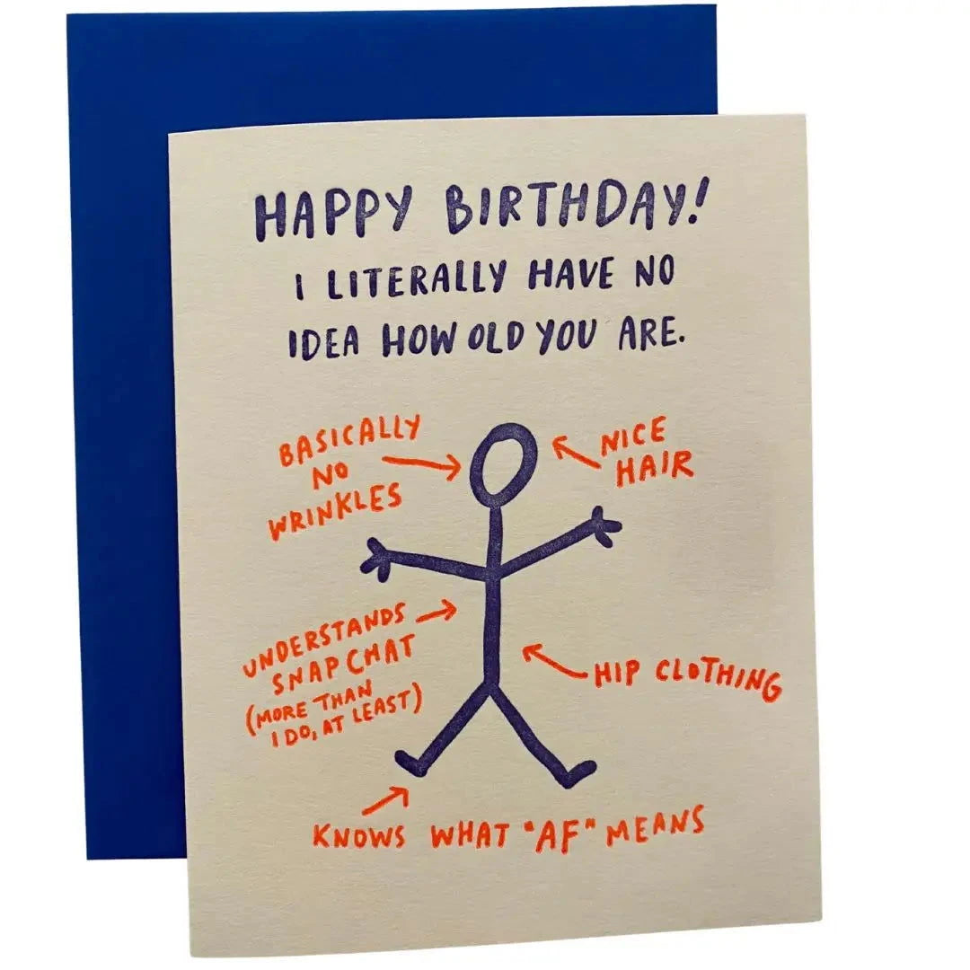 No Idea How Old You Are Card - Public Mercantile