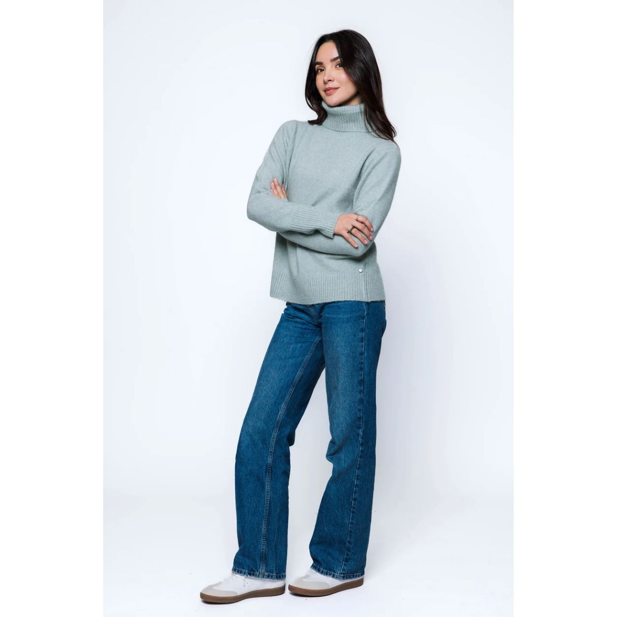 Aubrey Turtleneck Sweater — Misty Green - Public Mercantile