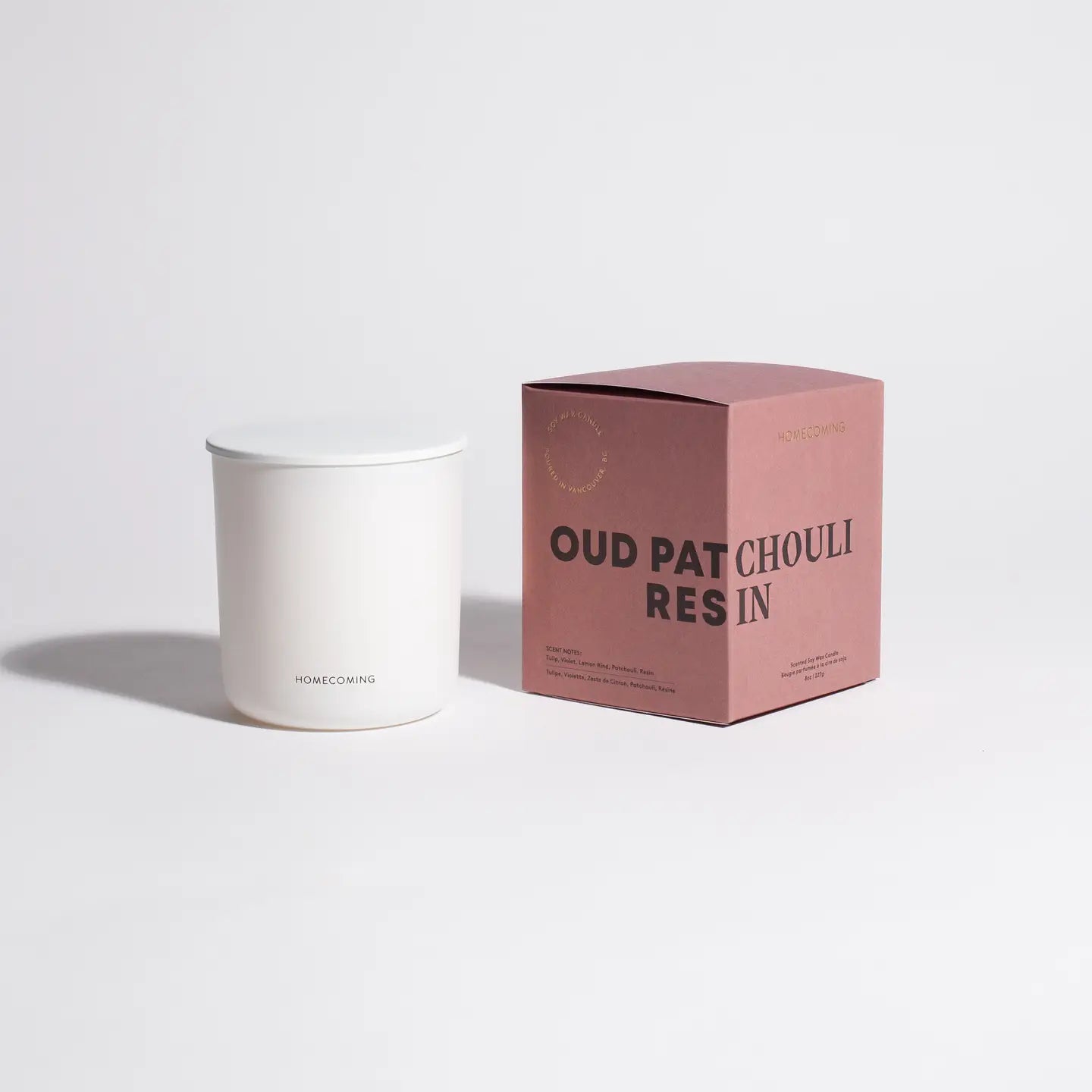 Oud Patchouli Soy Wax Candle — Homecoming