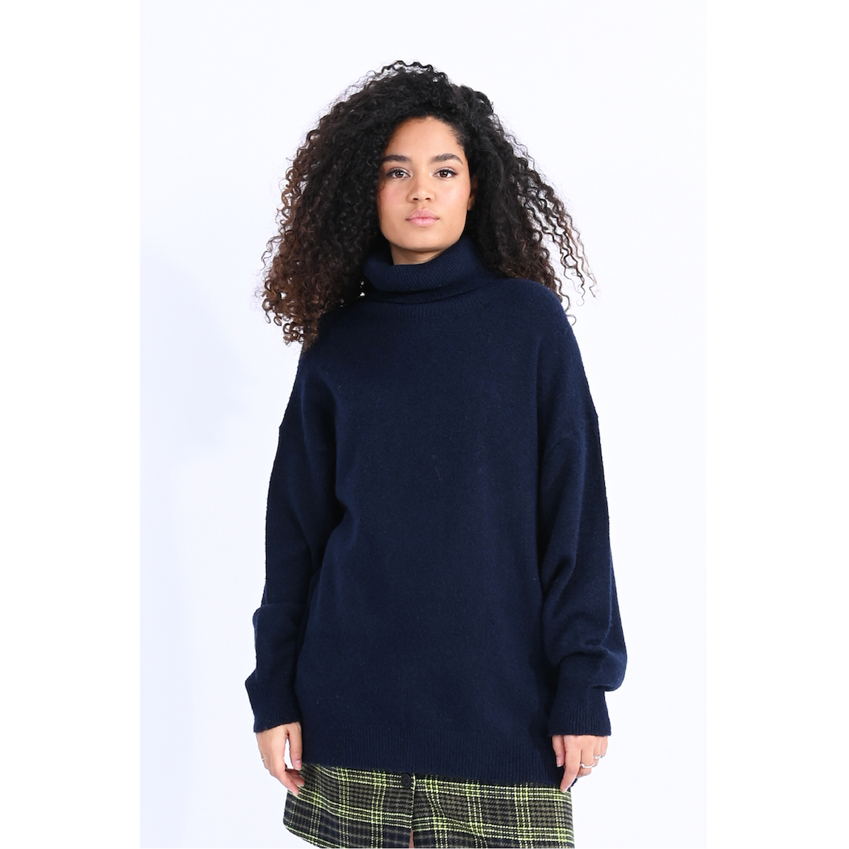 Oversize Turtleneck Sweater — Navy - Public Mercantile