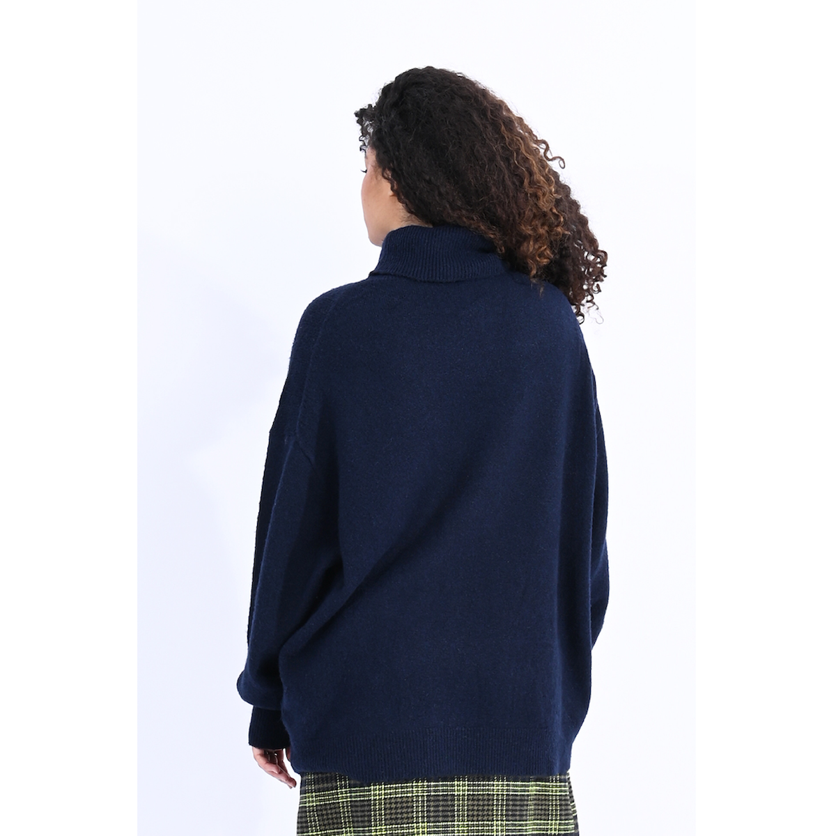 Oversize Turtleneck Sweater — Navy - Public Mercantile