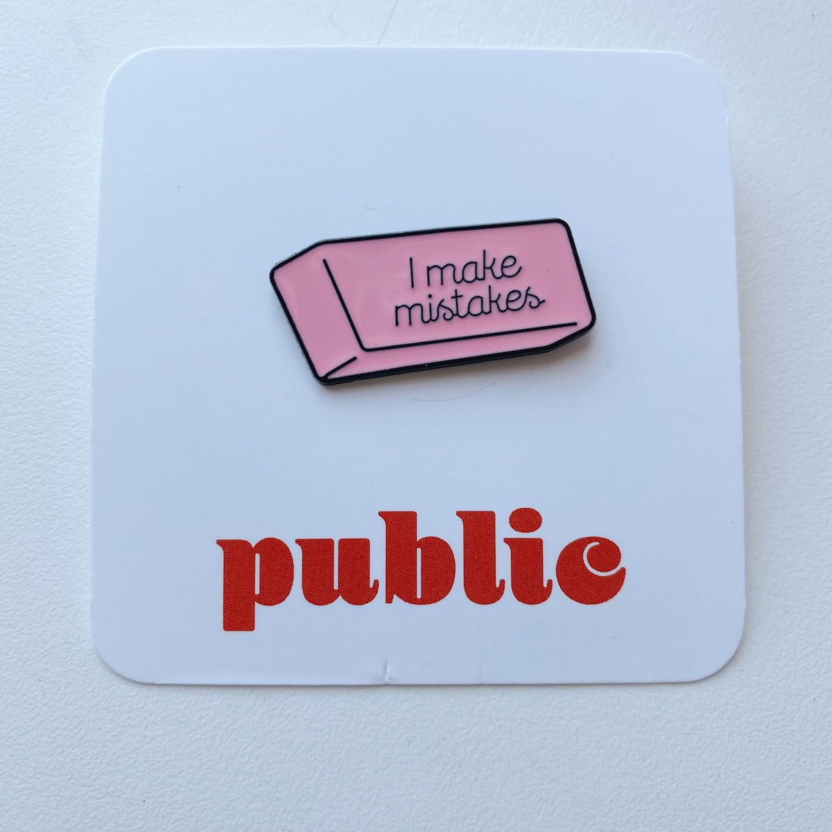 Pink Eraser Enamel Pin